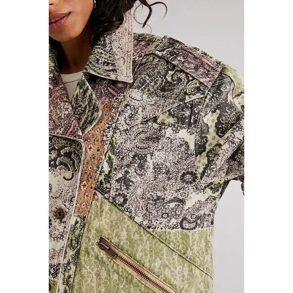 New Free People Nadia Moto Jacket Size S - Picture 3 of 9